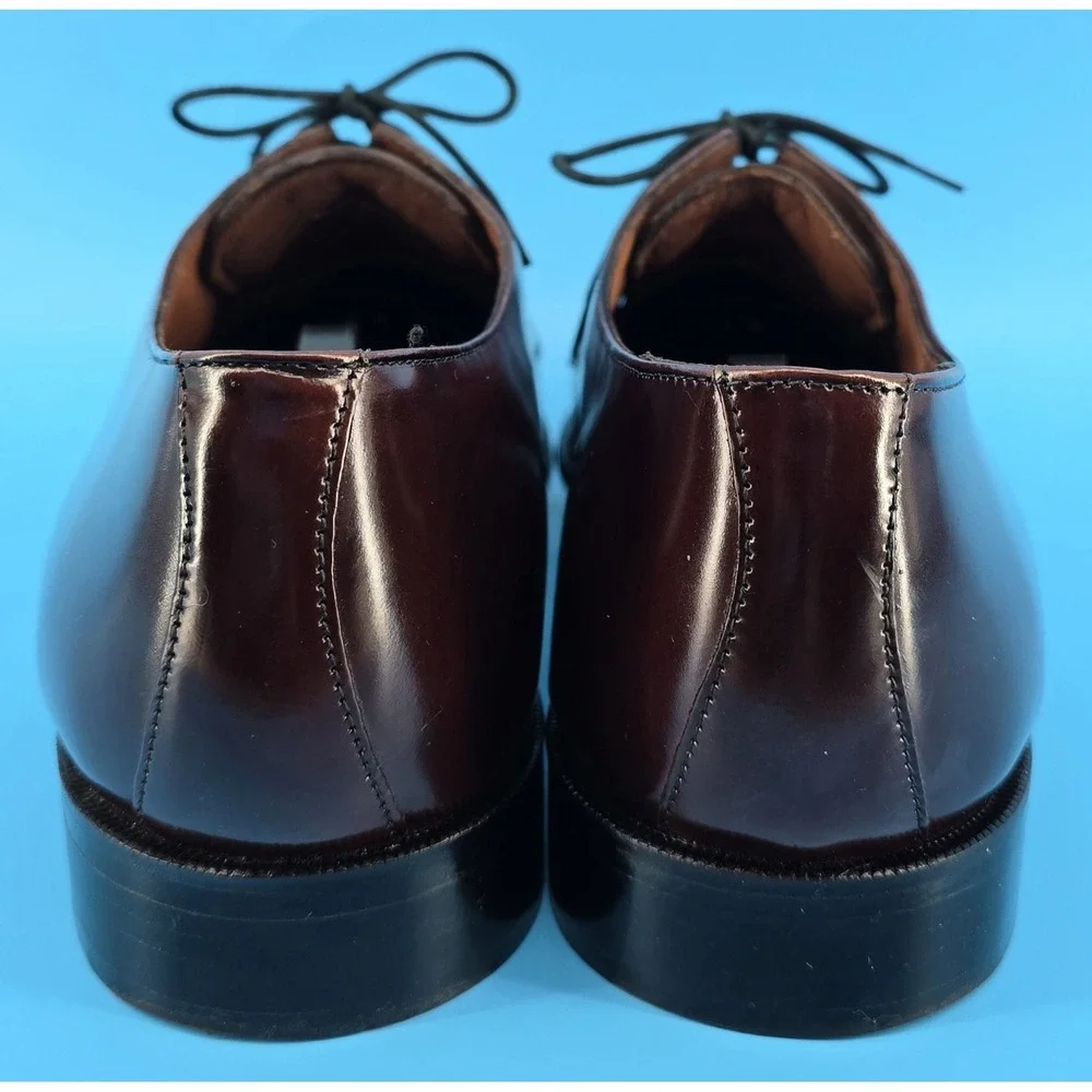 Bostonian Classics Oxfords Dress Shoes‎ Men's 10 Burgundy Leather Cap Toe Office